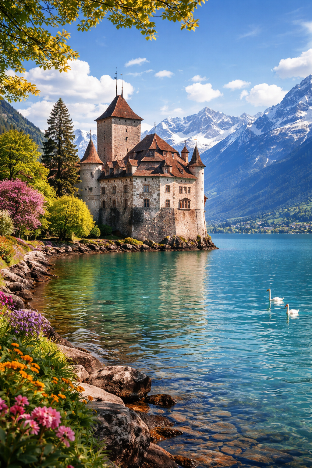 Castelos Suíços: Descubra Fortalezas Históricas Cercadas por Lagos e Montanhas